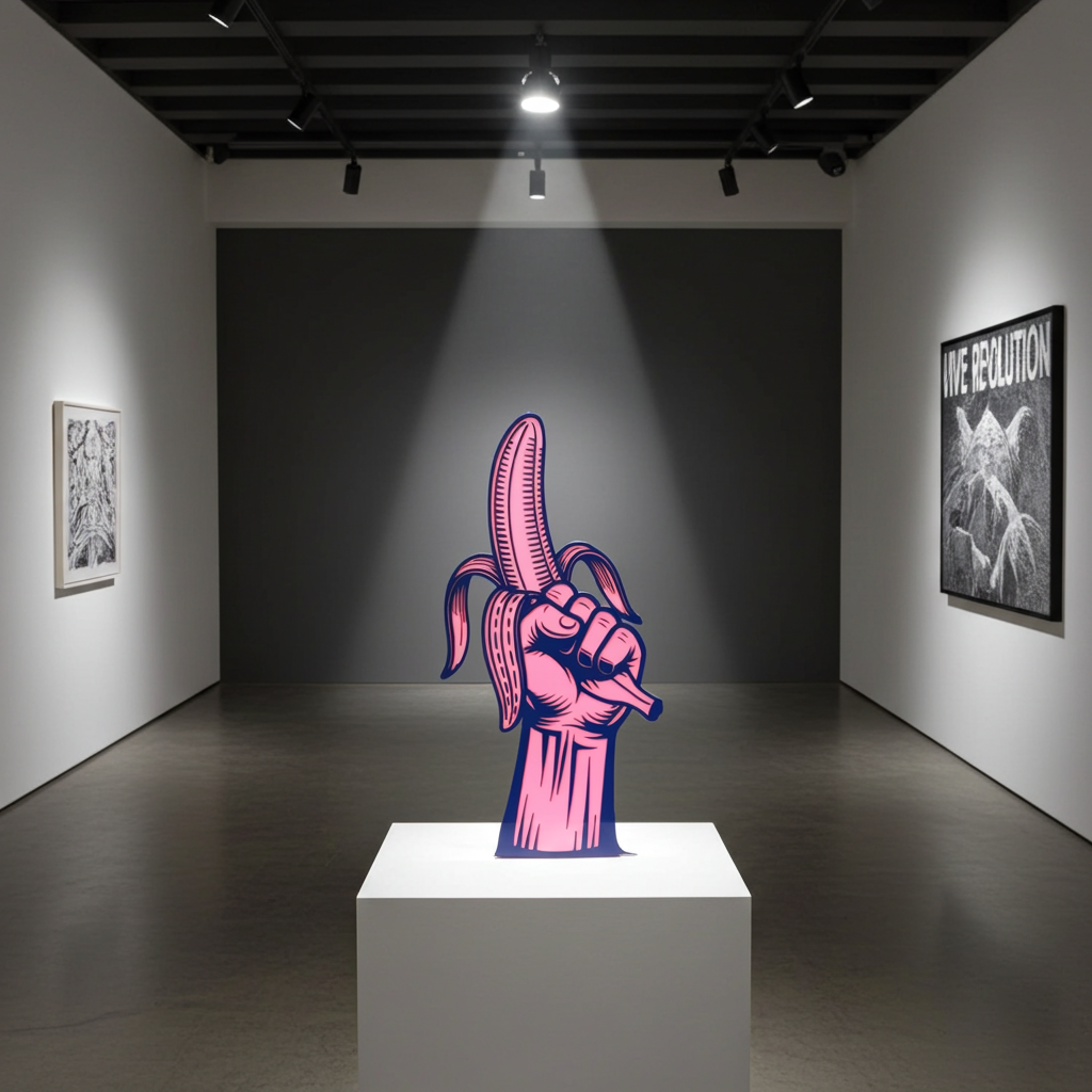 Viva la revolución-Banane rosa-blau