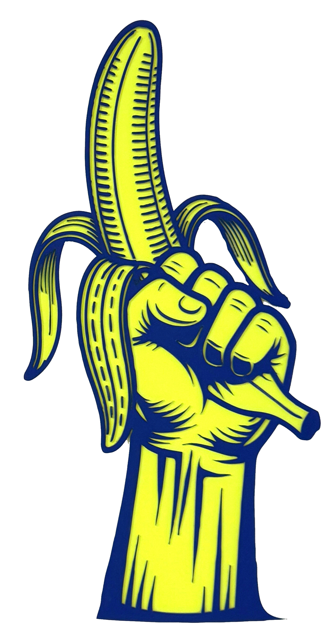 Viva la revolución-Banane rosa-blau