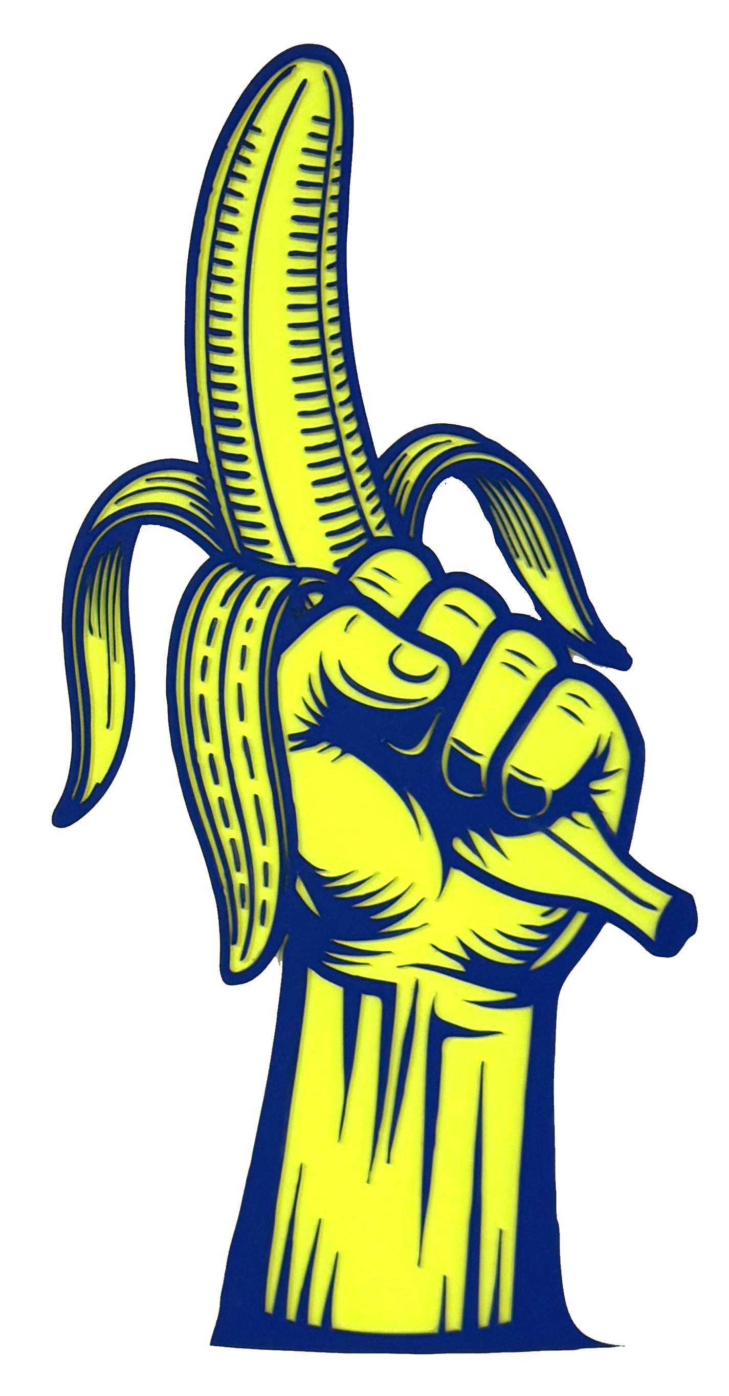 Viva la revolución-Banane rosa-blau